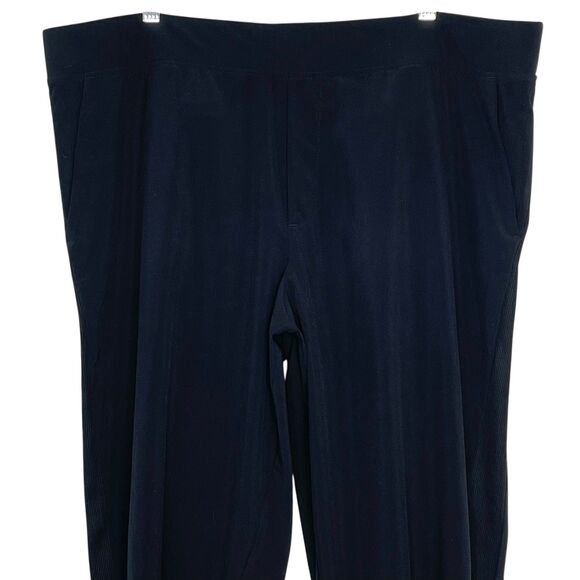 Athleta Brooklyn Ankle Pant Black Size 18 Mid Rise Straight Leg Pockets Stretch - Picture 3 of 10